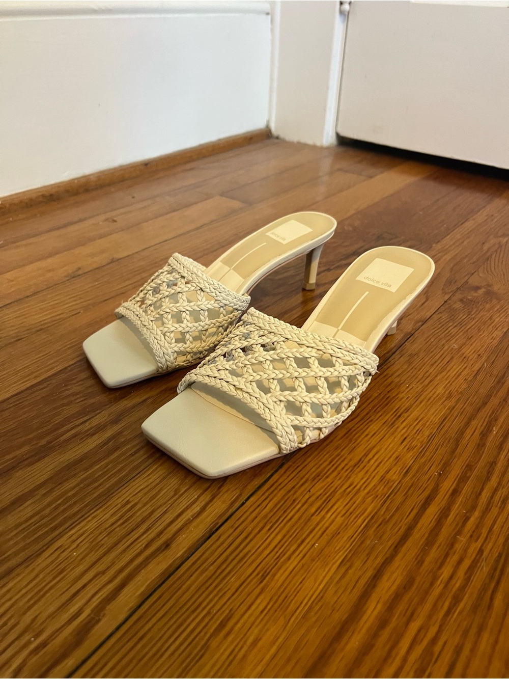 Dolce Vita Cream Braided Slide Mules